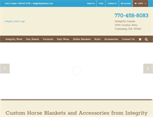 Tablet Screenshot of integritylinens.com
